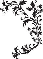 Vintage Botanical Detail Honoring the Legacy of Artistic Heritage Floral Corner Frame A Timeless Symbol of Craftsmanship