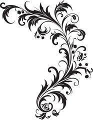 Floral Corner Emblem Classic Artistry in Every Detail Ornate Victorian Corner Pattern Echoes of Time Honored Craft