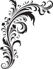 Antique Corner Design Celebrating Timeless Beauty Vintage Decorative Element Floral Elegance Evoked