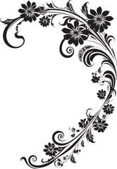 Floral Corner Frame Classic Symbolism in Design Antique Corner Design Celebrating Timeless Beauty