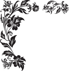 Classic Vintage Corner Illustration Craftsmanship Rekindled Antique Botanical Corner Symbol of Historic Eras
