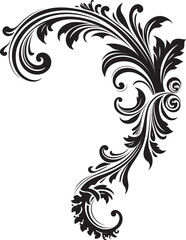 Vintage Style Floral Corner Timeless Appeal Restored Floral Corner Emblem Icon of Artistic Legacy