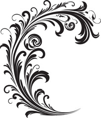 Vintage Botanical Detail Artistic Flourish Retold Floral Corner Frame Classic Craft in Modern Design