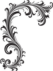 Vintage Decorative Element Symbolizing Elegance and Beauty Delicate Victorian Floral Corner Graceful Expression in Art