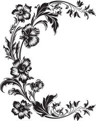 Classic Vintage Floral Corner Artisan Excellence Revisited Antique Style Corner Illustration Vintage Beauty in Detail