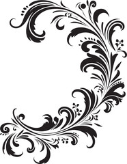 Delicate Victorian Floral Corner Graceful Expression in Art Vintage Botanical Detail Honoring Tradition in Design