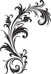 Vintage Botanical Detail Honoring Tradition in Design Floral Corner Frame Craftsmanship in Every Line