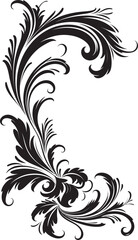Floral Corner Emblem Icon of Timeless Beauty Ornate Victorian Corner Pattern Reviving Classic Design