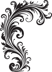 Antique Style Corner Illustration Preserving Vintage Elegance Vintage Decorative Element Artistic Symbolism in Design