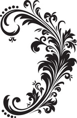 Vintage Floral Corner Timeless Elegance in Design Ornate Floral Corner Element Artistic Beauty Defined