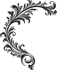 Elegant Corner Floral Ornament Traditionally Chic Delicate Floral Corner Pattern Graceful Vintage Touches