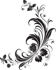 Delicate Floral Corner Pattern Graceful Vintage Touches Vintage Style Floral Corner Artisan Craft Reimagined