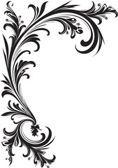 Fototapeta premium Vintage Style Floral Corner Artisan Craft Reimagined Floral Corner Frame Classic Symbolism in Design