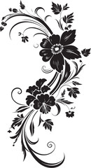 Vintage Botanical Detail Artistry with Traditional Flair Retro Floral Corner Emblem Stylish Sophistication Revived