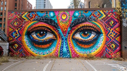 Fototapeta premium Urban Street Art: Highlight the creativity and vibrancy of urban street art,