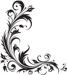 Antique Style Corner Illustration Vintage Elegance in Design Vintage Decorative Element Reviving Symbolic Beauty