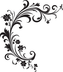 Floral Corner Frame Classic Craft in Modern Design Antique Corner Design Artistic Heritage Honored