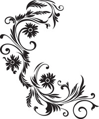 Antique Botanical Corner Echoes of Vintage Appeal Retro Style Floral Corner Capturing Modern Elegance