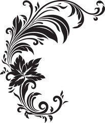 Vintage Decorative Element Symbolizing Elegance and Beauty Delicate Victorian Floral Corner Graceful Expression in Art