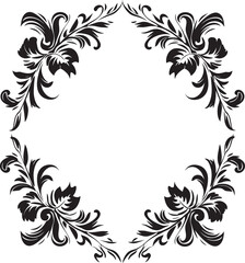 Floral Corner Frame Craftsmanship in Every Line Antique Corner Design Embodying Grace and Refinement