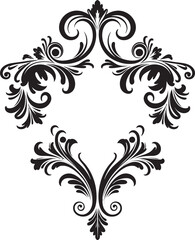 Vintage Style Floral Corner Capturing Classic Appeal Floral Corner Emblem Icon of Timeless Beauty