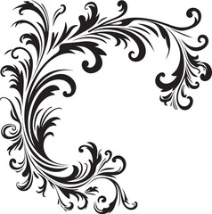 Fototapeta premium Victorian Corner Ornament Legacy of Classic Artistry Antique Floral Corner Symbol Historical Icon of Beauty