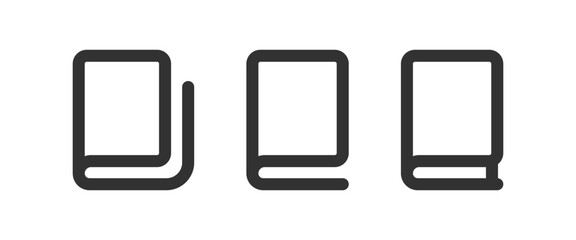 Book icon. Literature vector outline. Education, study, read. Library, bookshop.