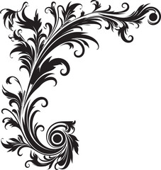 Vintage Decorative Emblem Iconic Design Element Delicate Victorian Floral Illustration Graceful Detail