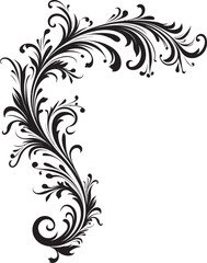 Antique Style Floral Art Nostalgic Touch Vintage Decorative Emblem Iconic Design Element