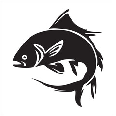 Fish, Vetor, silhouette