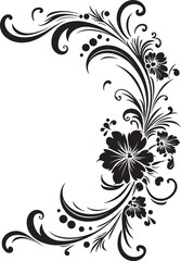 Antique Corner Design Retro Icon Vintage Style Floral Corner Classic Symbol