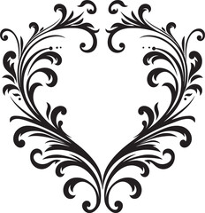 Floral Corner Frame Elegant Artistic Element Antique Corner Design Retro Icon