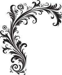 Antique Botanical Corner Retro Symbol Retro Style Floral Corner Vintage Art