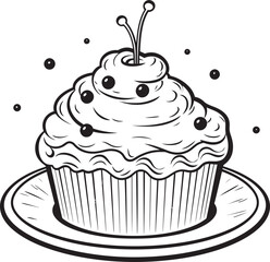 Vintage Cake Emblem Timeless Elegance in Design Retro Round Cake Badge Nostalgic Bakery Charm