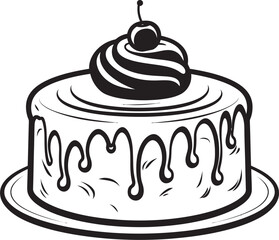 Antique Style Cake Icon Classic Sweetness Revived Victorian Era Cake Logo Elegant Confectionery Art