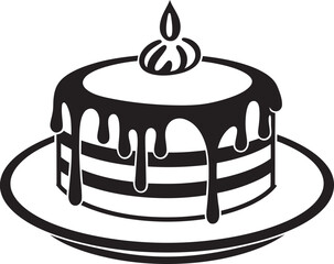 Classic Cake Iconography Artisanal Dessert Appeal Vintage Bakery Emblem Time Honored Cake Craft