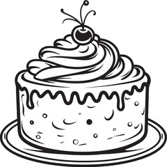 Antique Cake Badge Celebrating Classic Sweets Classic Cake Iconography Artisanal Dessert Appeal