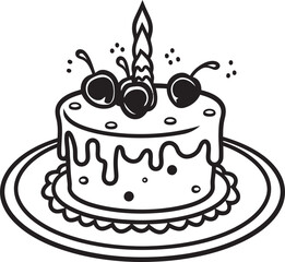 Antique Style Cake Logo Vintage Pastry Design Classic Victorian Cake Icon Elegance in Bakery Art