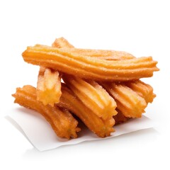 Churros sur fond blanc. Churros on a white background.