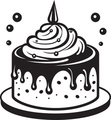 Elegant Vintage Cake Icon Traditional Sweet Legacy Rustic Bakery Badge Vintage Cake Design