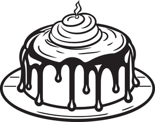 Antique Bakery Emblem Iconic Cake Symbol Classic Cake Design Traditional Bakery Artistry