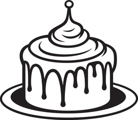 Old fashioned Cake Logo Nostalgic Pastry Appeal Elegant Vintage Cake Design Artisanal Baking Craft