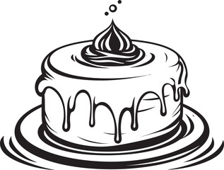 Antique Cake Emblem Nostalgic Cake Design Classic Cake Icon Celebrating Bakery Tradition