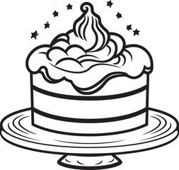 Rustic Bakery Logo Vintage Cake Illustration Antique Cake Design Nostalgic Sweetness