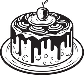 Classic Victorian Cake Symbol Timeless Sweet Symbol Vintage Style Dessert Logo Artistic Cake Legacy
