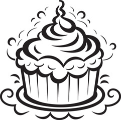 Old fashioned Cake Badge Traditional Sweetness Elegant Vintage Bakery Emblem Icon of Artisan Baking