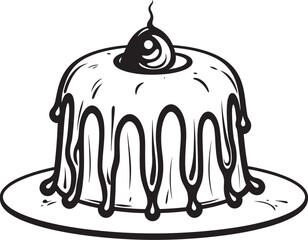 Vintage Cake Emblem Elegance in Baking Retro Round Cake Badge Nostalgic Bakery Charm