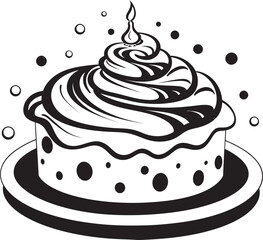 Vintage Bakery Symbol Artisanal Craftsmanship Old fashioned Cake Design Traditional Delights