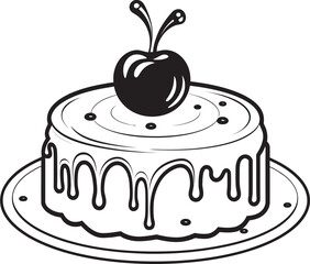 Retro Cake Badge Capturing Bakery Charm Antique Bakery Icon Vintage Excellence