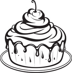 Vintage Confectionery Icon Artistic Dessert Heritage Elegant Cake Emblem Retro Bakery Elegance